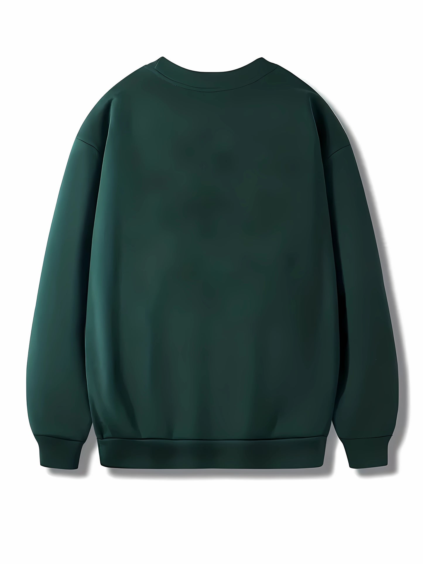 Cute Dog Print Trendy Sweatshirt, Men's Casual Graphic Design Slightly Stretch Crew Neck Pullover Sweatshirt For Autumn Winter